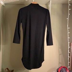 Mid black longsleeve turtleneck dress
